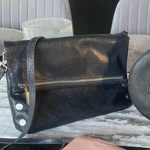 Hammitt VIP Medium Navy Snake and Brushed Nickel